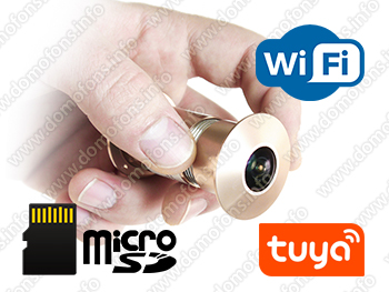 Беспроводной IP WI-FI видеоглазок TUYA с облачным хранением HDcom T202-8G