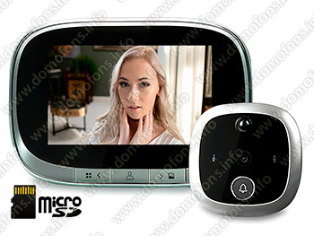 Видеоглазок для входной двери iHome S55 с датчиком движения и записью на SD карту