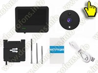 Видеоглазок для входной двери Tuya Wi-Fi HDcom DW8-Tuya с записью на SD карту и датчиком движения