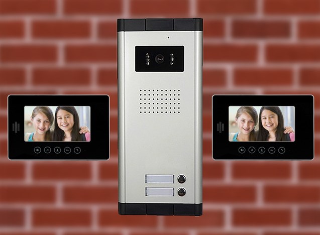 Характеристики комплекта 2 монитора + 1 двухкнопочная вызывная панель. Характеристики комплекта 2 монитора + 1 двухкнопочная вызывная панель.