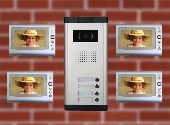 Характеристики комплекта 4 монитора + 1 вызывная панель (4 кнопки) Характеристики комплекта 4 монитора + 1 вызывная панель (4 кнопки)