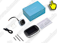 Видеоглазок для входной двери iHome S55 с датчиком движения и записью на SD карту - комплектация