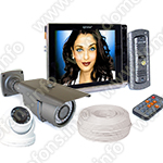 Комплект видеодомофона Eplutus EP-2291 с двумя камерами  KDM-6413G и KDM-6215G